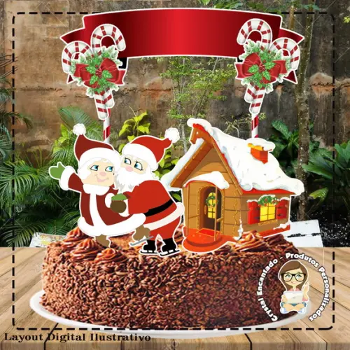Topo de Bolo Natal - 4577 Arquivo Digital