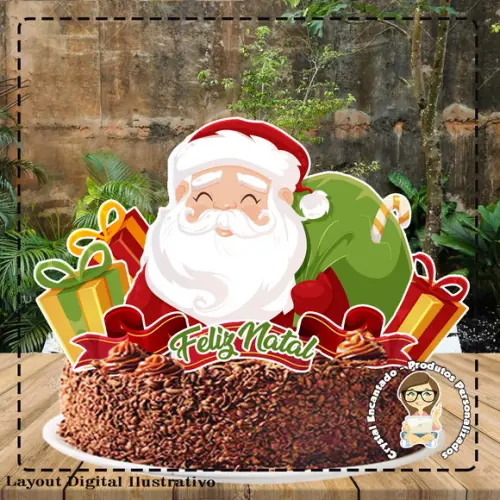 Topo de Bolo Natal - 4578 Arquivo Digital