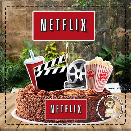 Topo de Bolo Netflix - 4600 Arquivo Digital