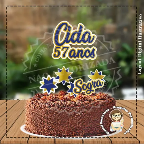 TOPO DE BOLO NOME - ARQUIVO DIGITAL