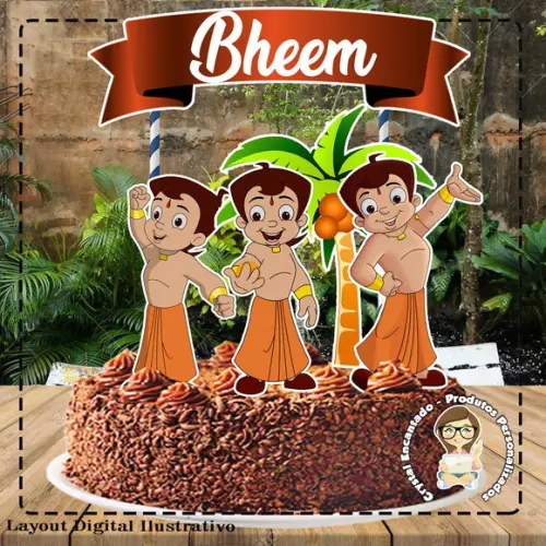 Topo de Bolo o Poderoso Bheem - 4733 Arquivo Digital