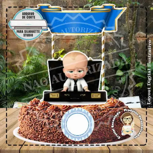TOPO DE BOLO O PODEROSO CHEFINHO - REF 1829 ARQUIVO DIGITAL
