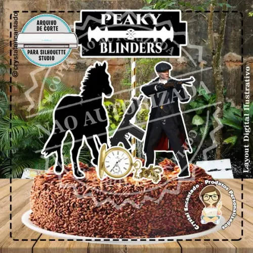 Topo de Bolo Peaky Blinders - 2421 Arquivo Digital