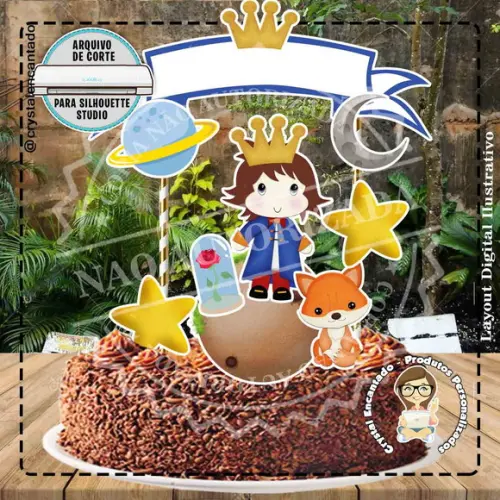 Topo de Bolo Pequeno Principe - 2315 Arquivo Digital