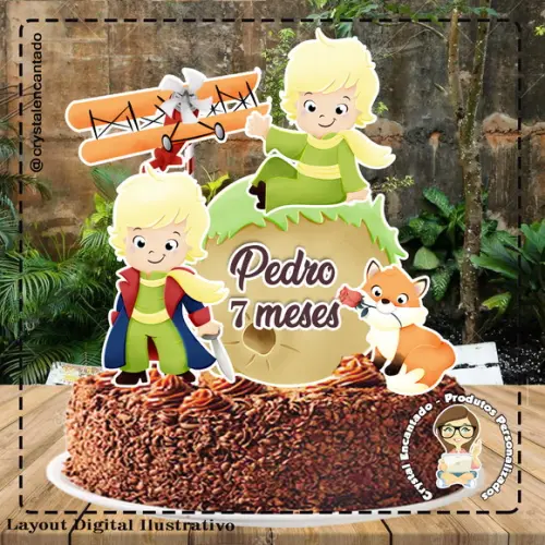 Topo de Bolo Pequeno Principe - Ref 4666 Arquivo Digital