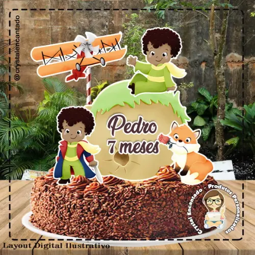 Topo de Bolo Pequeno Principe - Ref 4669 Arquivo Digital