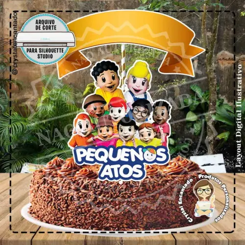 Topo de Bolo Pequenos Atos - 4672 Arquivo Digital