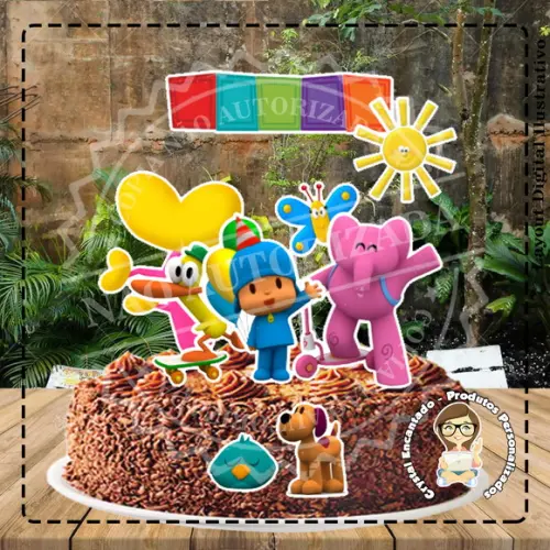 Topo de Bolo Pocoyo - 2913 Arquivo Digital