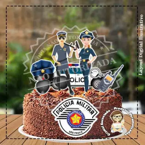 Topo de Bolo Policia Militar - 3155 Arquivo Digital