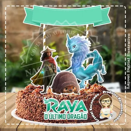 Topo de Bolo Raya o Ultimo Dragão - Ref 2738 Arquivo Digital