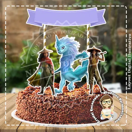 Topo de Bolo Raya o Ultimo Dragão - Ref 2740 Arquivo Digital