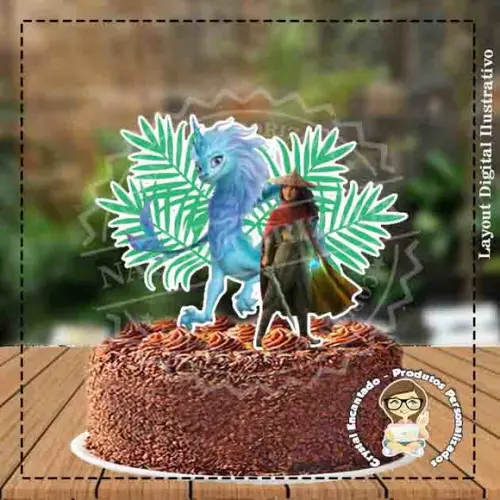 Topo de Bolo Raya o Ultimo Dragão Ref 3324 - Arquivo Digital