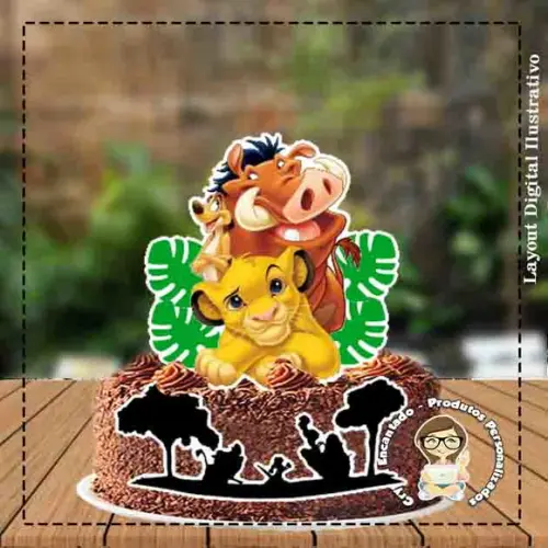 Topo de Bolo Rei Leao - Ref 3559 Arquivo Digital