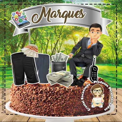 Topo de Bolo Representante Comercial - 1849 Arquivo Digital