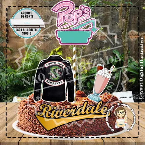 Topo de Bolo Riverdale - Ref 2275 Arquivo Ditigal