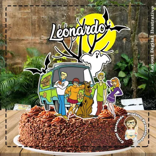 Topo de Bolo Scooby Doo - Ref 4894 Arquivo Digital
