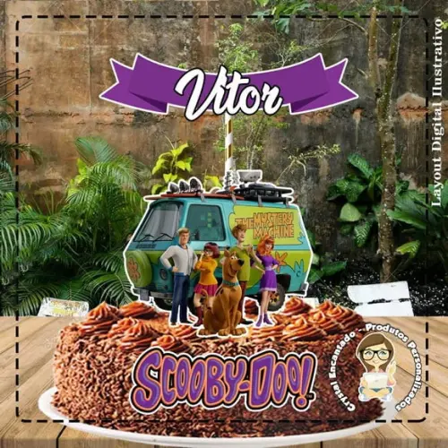 Topo de Bolo Scooby Doo - Ref 4895 Arquivo Digital