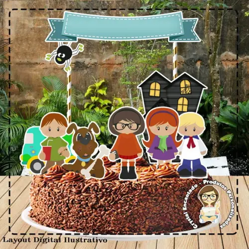Topo de Bolo Scooby Doo - Ref 4896 Arquivo Digital