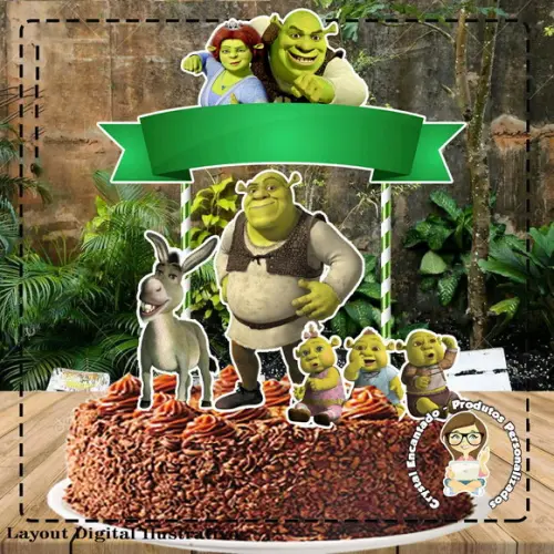 Topo de Bolo Shrek - Ref 4933 Arquivo Digital
