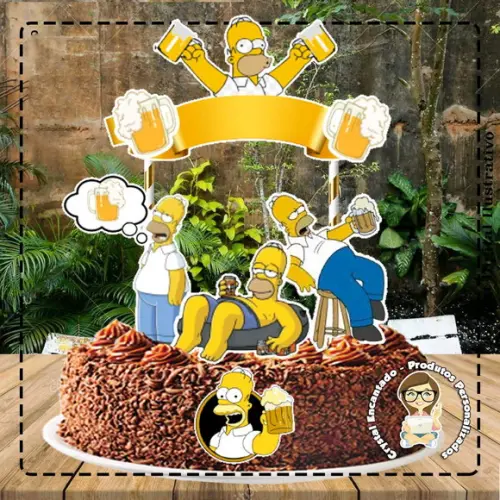 Topo de Bolo Simpsons - Ref 4948 Arquivo Digital