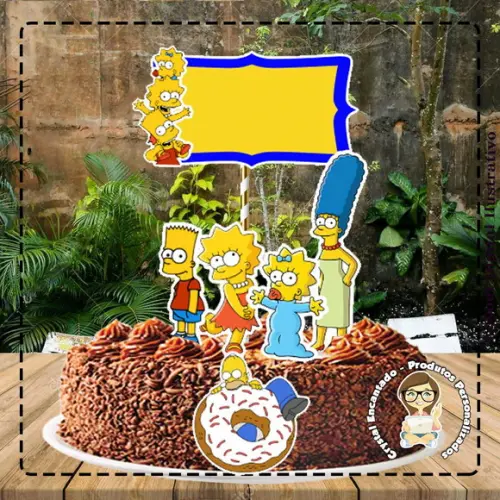 Topo de Bolo Simpsons - Ref 4949 Arquivo Digital