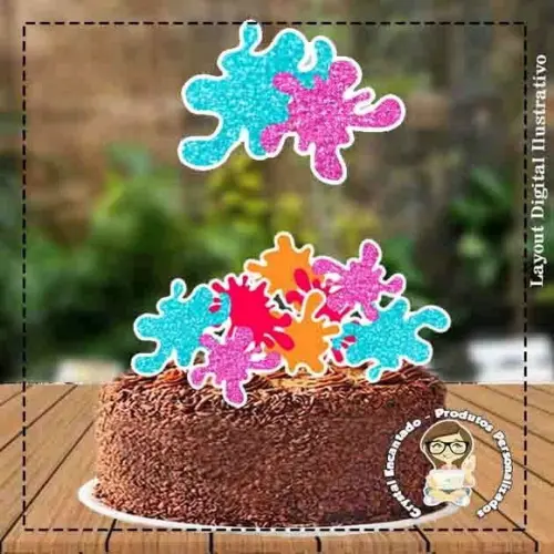 TOPO DE BOLO SLIME - REF 3583 ARQUIVO DIGITAL
