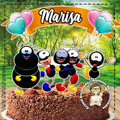 Topo de Bolo Smilinguido - Ref 4965 Arquivo Digital