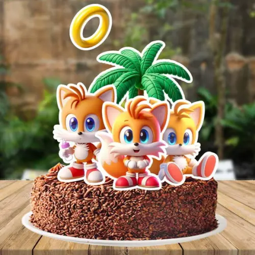 Topo de Bolo Sonic Talls Baby - 5980 Arquivo Digital