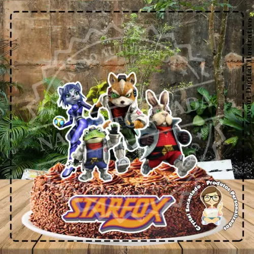 Topo de Bolo Star Fox - Ref 2914 Arquivo Digital