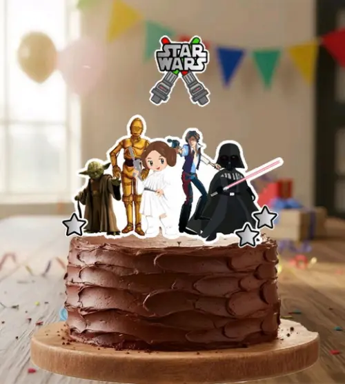 Topo de Bolo Star Wars - 7143 Arquivo Digital