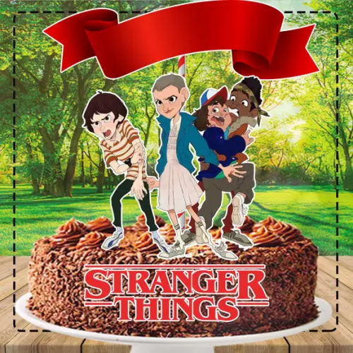 Topo de Bolo Stranger Things - Ref 1912 Arquivo Digital