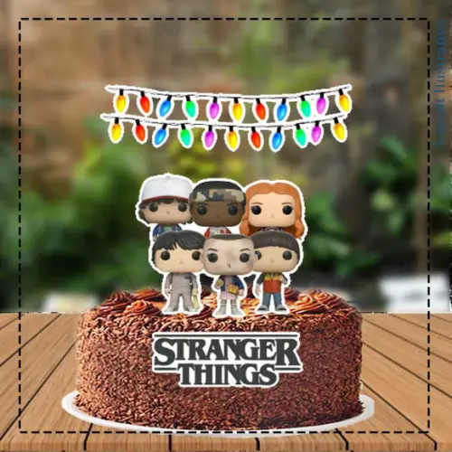 Topo De Bolo Stranger Things - Ref 3874 Arquivo Digital