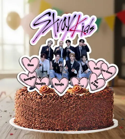Topo de Bolo Stray Kids - 6798 Arquivo Digital