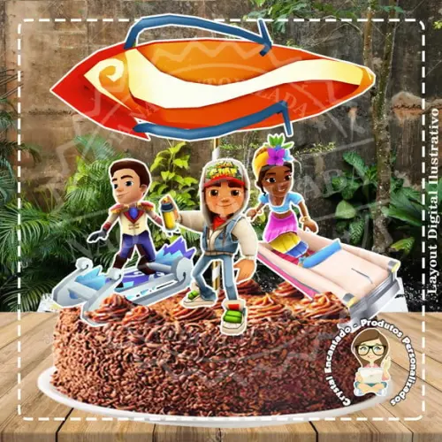 Topo de Bolo Subway Surfers - Ref 1914 Arquivo Digital