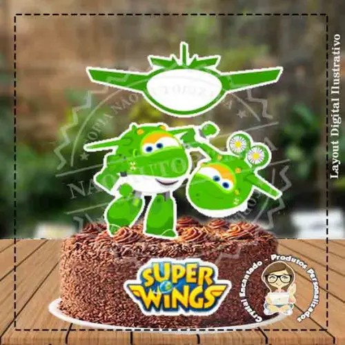 Topo de Bolo Super Wings - Ref 3434 Arquivo Digital