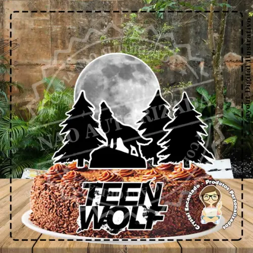 Topo de Bolo Teen Wolf - Ref 2998 Arquivo Digital