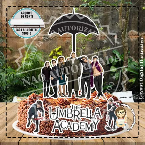 Topo de Bolo The Umbrella Academy - 1949 Arquivo Digital