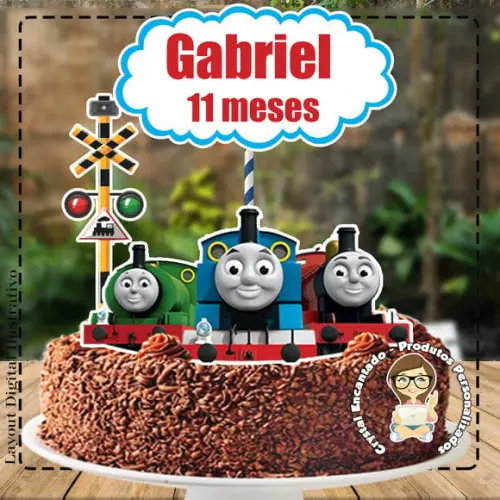 Topo de Bolo Thomas e Seus Amigos - Ref 1951 Arquivo Digital