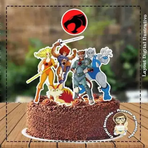 Topo de Bolo Thundercats - Ref 3632 Arquivo Digital
