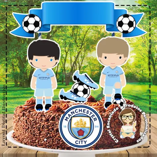 Topo de Bolo Times Futebol - Ref 5074 Arquivo Digital
