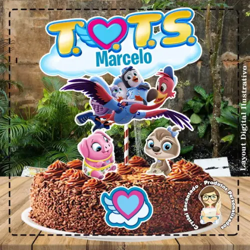 Topo de Bolo Tots - Ref 2212 Arquivo Digital