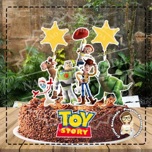 Topo de Bolo Toy Story - Ref 2866 Arquivo Digital