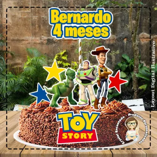Topo de Bolo Toy Story - Ref 5094 Arquivo Digital