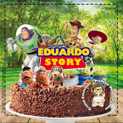 Topo de Bolo Toy Story - Ref 5093 Arquivo Digital