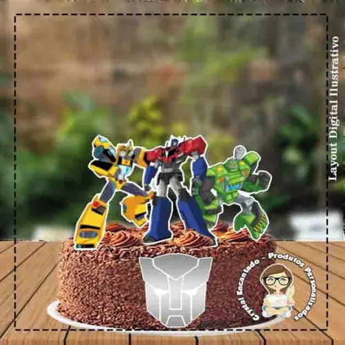 Topo de Bolo Transformers - Ref 1514 Arquivo Digital