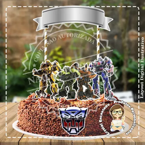 Topo de Bolo Transformers - Ref 5096 Arquivo Digital