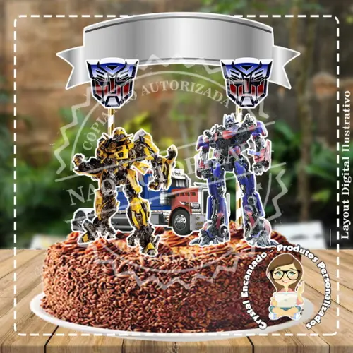 Topo de Bolo Transformers - Ref 5097 Arquivo Digital