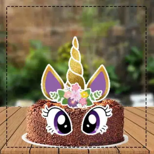 Topo de Bolo Unicornio - Ref 3529 Arquivo Digital
