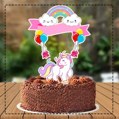 Topo de Bolo Unicornio - Ref 5174 Arquivo Digital