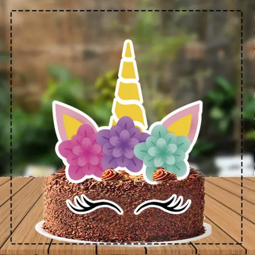 Topo de Bolo Unicornio - Ref 5184 Arquivo Digital